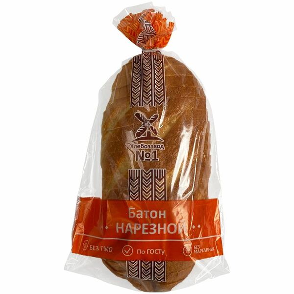 Батон Хлебозавод №1 Нарезной нарезка 400 г