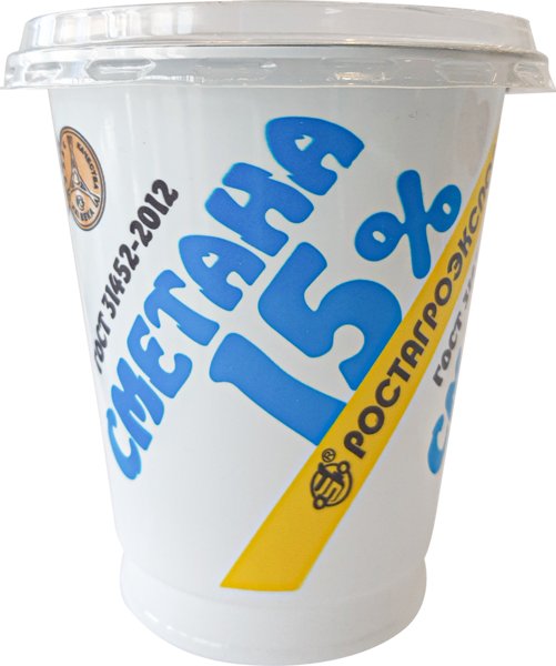 Сметана РостАгроЭкспорт, 15% 280 г