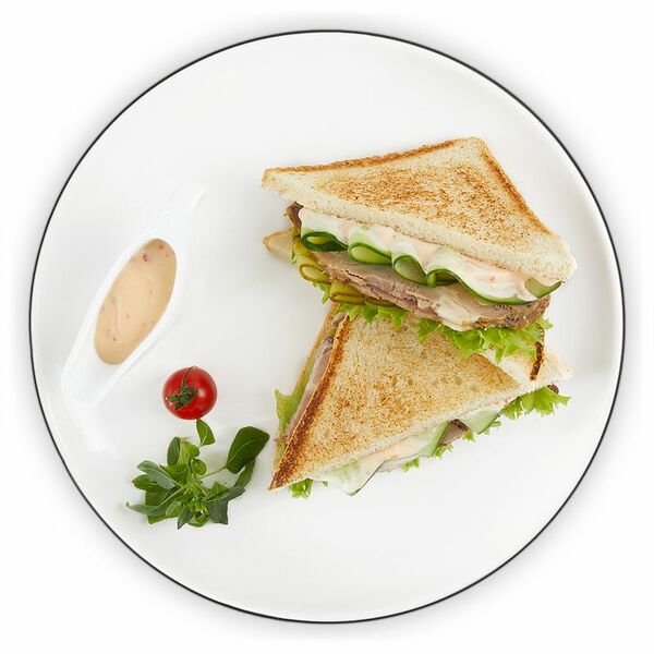 Клаб-сэндвич двойной с бужениной Шеф Перекрёсток, 200г