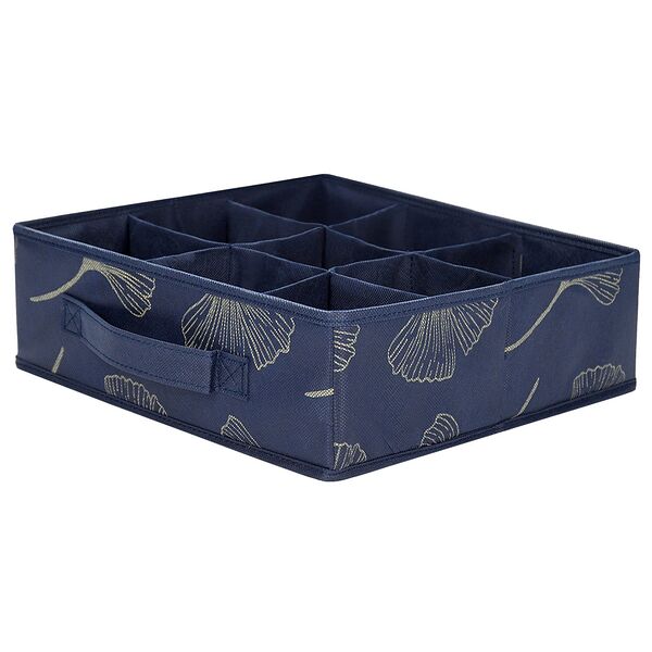 Кофр для хранения Домовой Гинкго, 9 секций, 30х30х10 см, нетканый материал