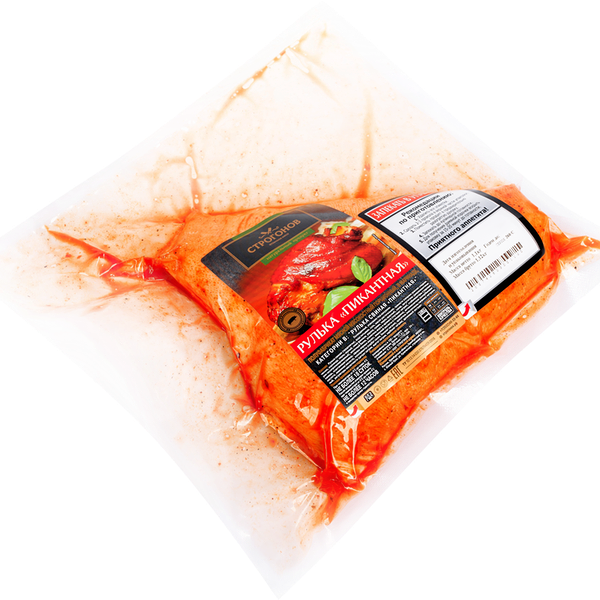 Свинина СТРОГОНОВ Рулька пикантная охл в/у вес