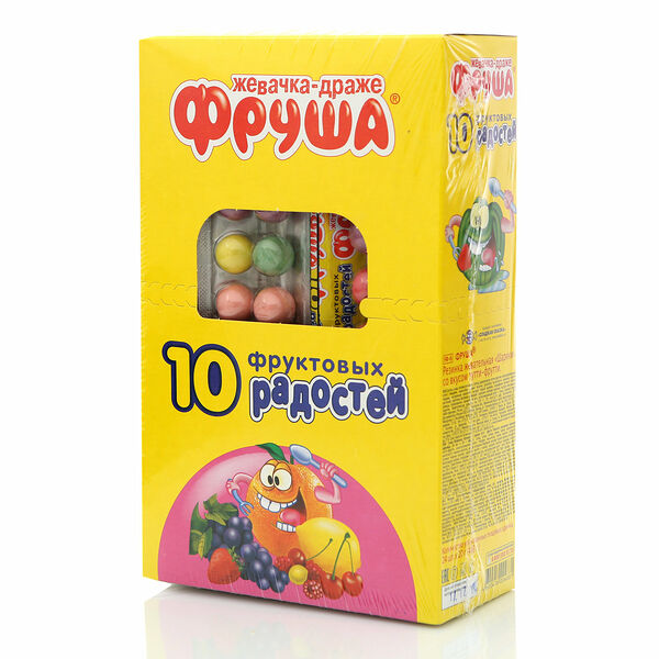 Жевательная резинка Фруша 10 фруктовых радостей со вкусом Тутти-фрутти