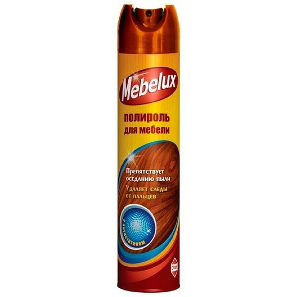 Полироль Mebelux для мебели, с антистатиком, 300 мл
