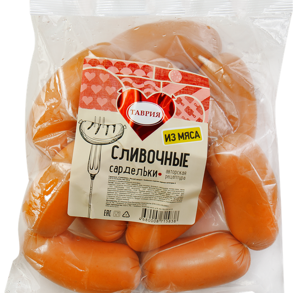 Сардельки ТАВРИЯ Сливочные м/а вес до 1.2 кг