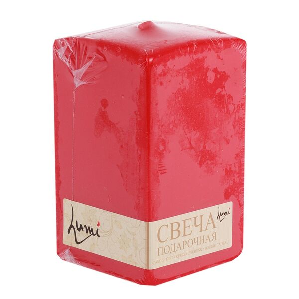 Свеча-призма, 6х10 см, красный