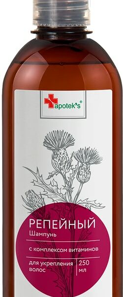 Шампунь для волос Apotek's репейный с комплексом витаминов для укрепления 250мл