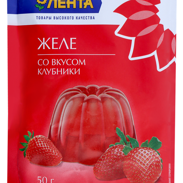 Желе ЛЕНТА со вкусом клубники