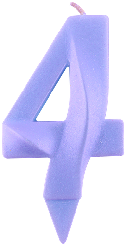 

Свеча Хамелеон Цифра 4 Грань, цвет в ассортименте