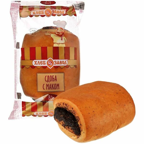 Сдоба Хлебозавод №28 с маком, 80г
