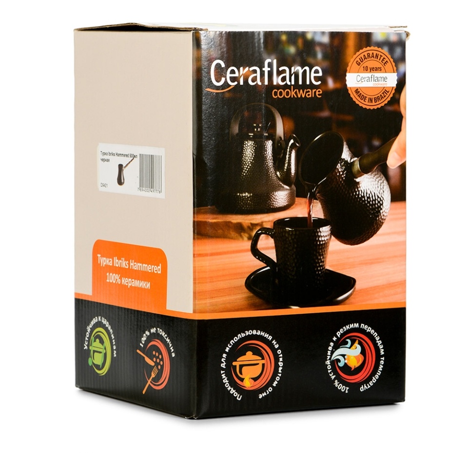 

Турка Ceraflame Hammered 0.5л Careflame 1 шт цвет в ассортименте керамика Бразилия