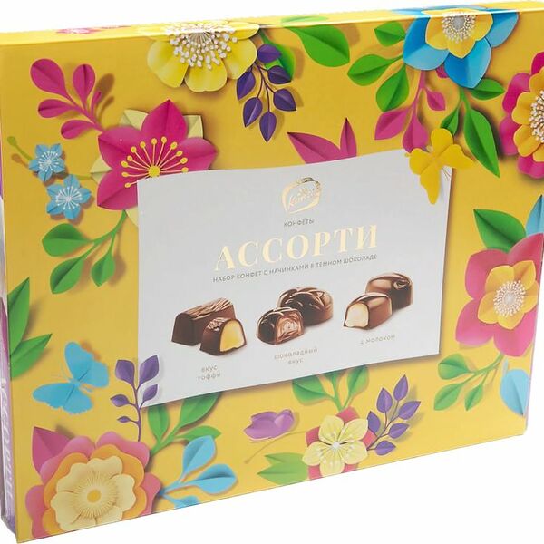 Конфеты Konti ассорти в темном шоколаде 235г