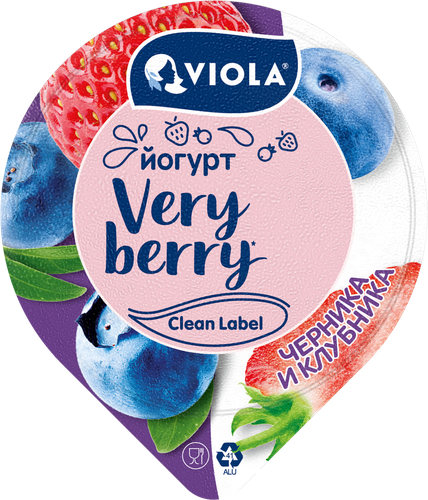 

Йогурт Viola Very Berry Клубника, черника 2.6% 180 г
