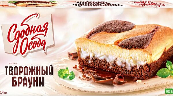 Пирог Сдобная особа Творожный брауни 400г
