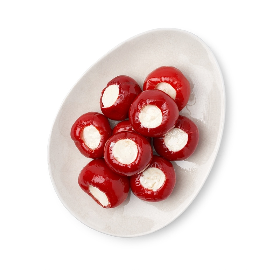 

Перец черри ДКТ Пикантный фаршированный сливочным сыром 150 г