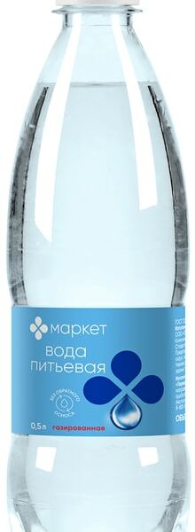 Вода Маркет питьевая газированная 500мл