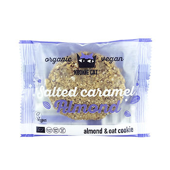 Печенье безглютеновое Kookie cat Миндаль-Солёная карамель (веган) 50г, Болгария
