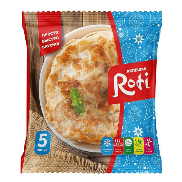  Лепешка Roti Ризык пшеничная замороженная