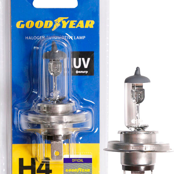Автолампа галогенная Goodyear Н4 12V 60/55W P43t
