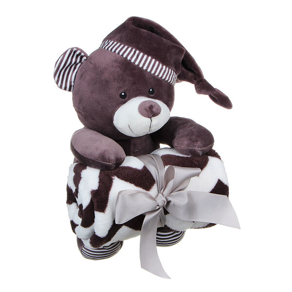 Provance мятный латте плед в комплекте с сувениром 90х75см, 240гр/м, 100% полиэстер, 3 дизайна, в ассортименте