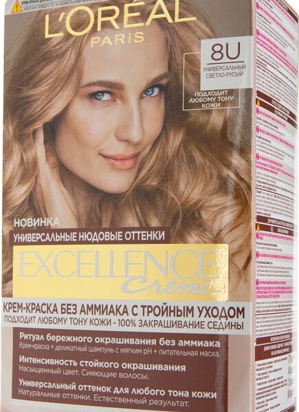 Крем-краска для волос Loreal Paris Excellence creme 8U Универсальный Светло-русый