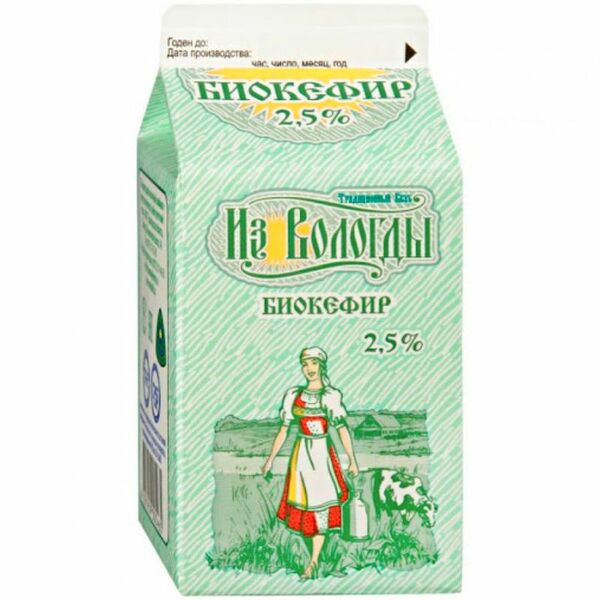 Биокефир Вологжанка 2.5% 470г