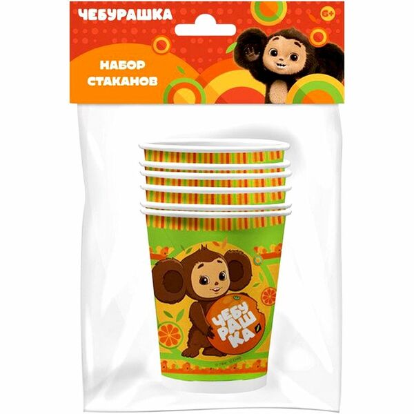 Набор стаканов ND PLAY Чебурашка 250мл 6шт 