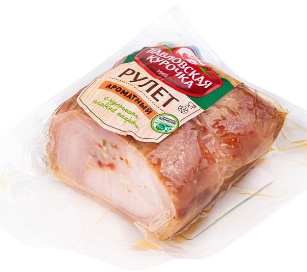 Рулет Павловская курочка Ароматный копчёно-варёный, кг