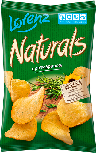 Чипсы картофельные Lorenz Naturals с розмарином 100 г