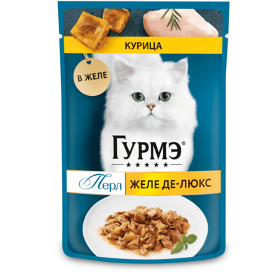 Корм для кошек Gourmet Перл Желе де-Люкс Курица