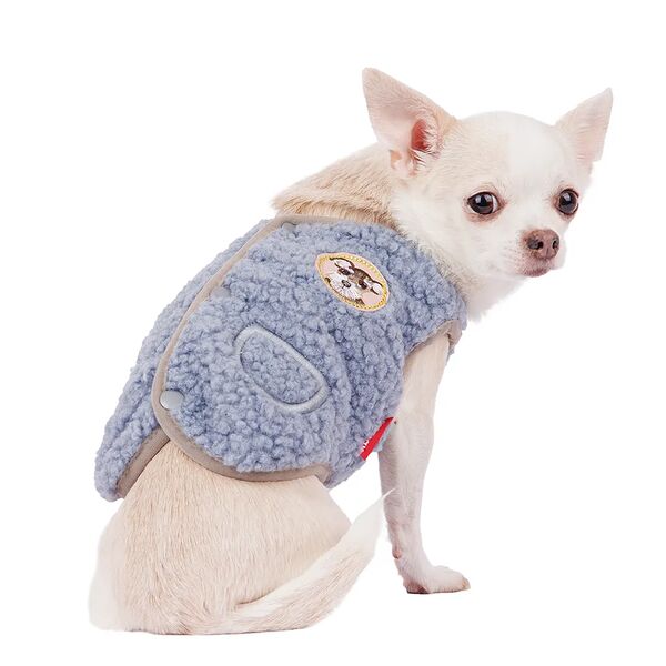 Жилетка-пальто для собак XS голубой (унисекс)