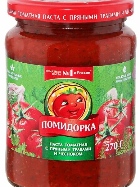 Паста томатная Помидорка с пряными травами и чесноком