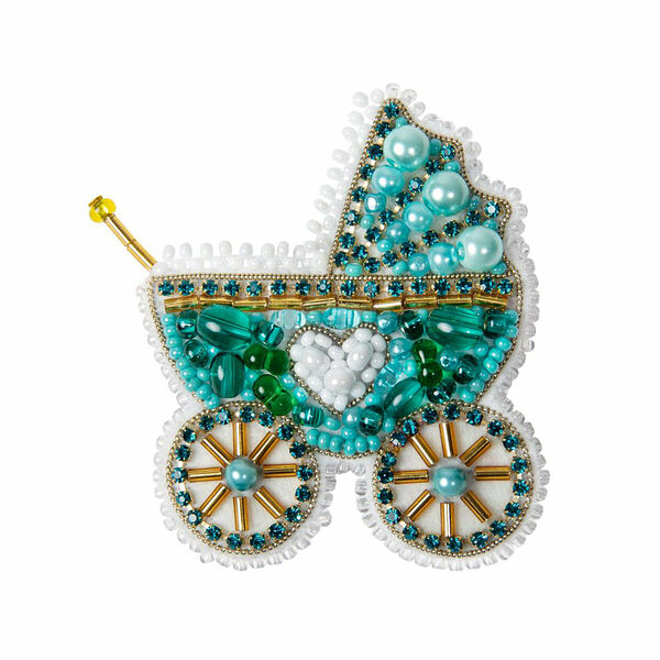 БП304 Набор для изготовления броши 'Коляска' 6,5*6,5см