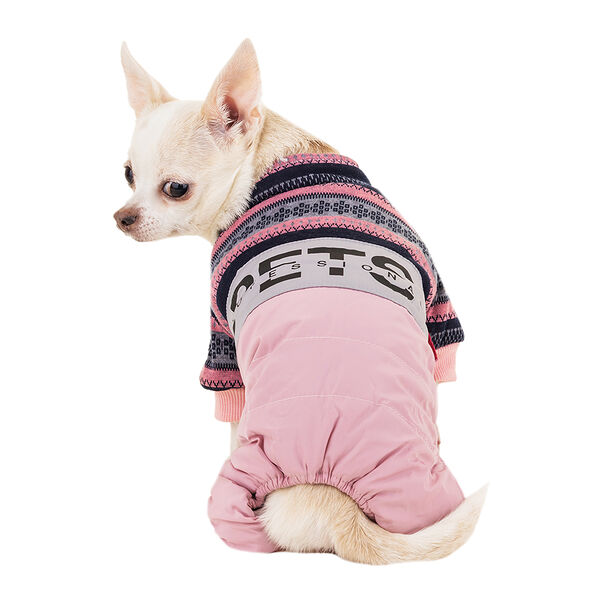 Комбинезон Petmax для собак с узором S розовый (девочка)