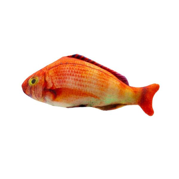 Игрушка для кошек FOXIE Рыба Пагр с валерианой и кошачьей мятой