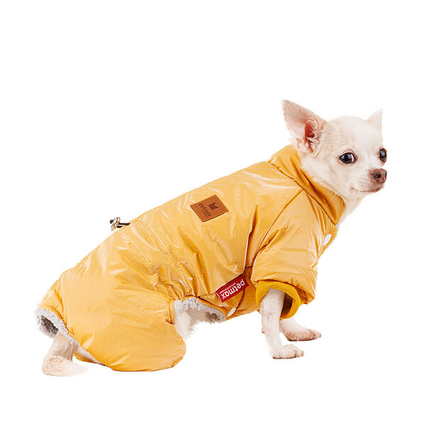 Комбинезон для собак S желтый (унисекс)