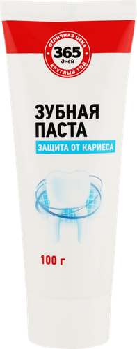 

Зубная паста 365 дней Защита от кариеса, 100 г