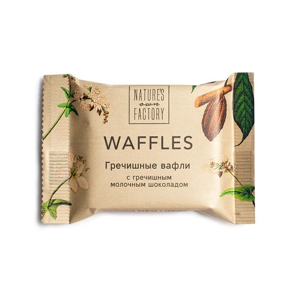 Вафли Nature’s own factory Гречишные с гречишным молочным  шоколадом
