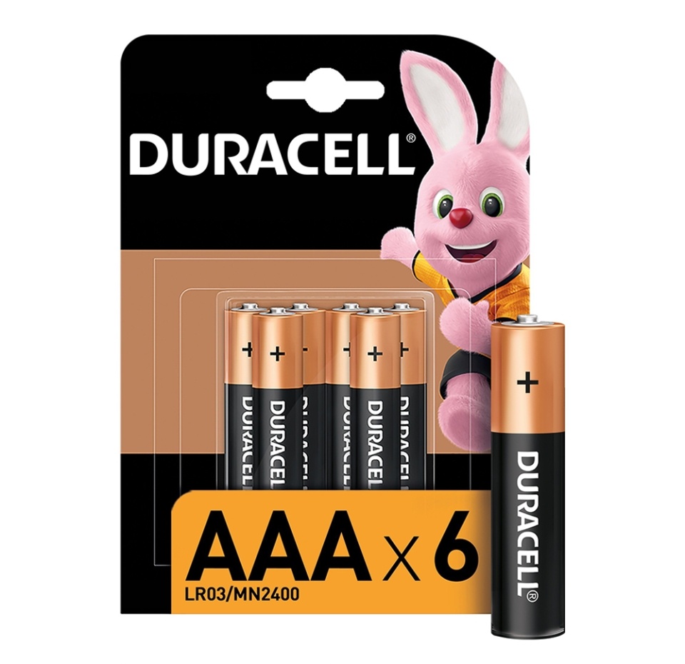 

Батарейки алкалиновые Duracell Basic AAA 6 шт