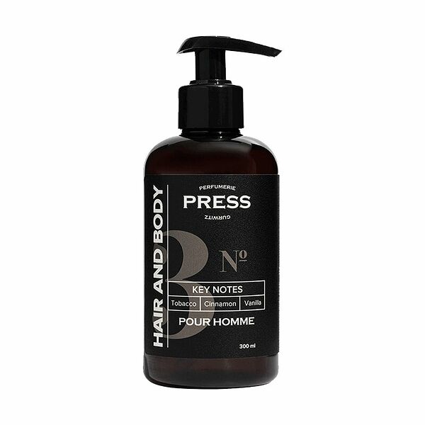 Гель-шампунь для душа Press Gurwitz Perfumerie №3 Табак-Корица-Ваниль