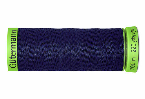 744581 Нить Extra Fine 150 для особо деликатных тканей, 200м, 100% п/э Gutermann(310 темно-чернильный)