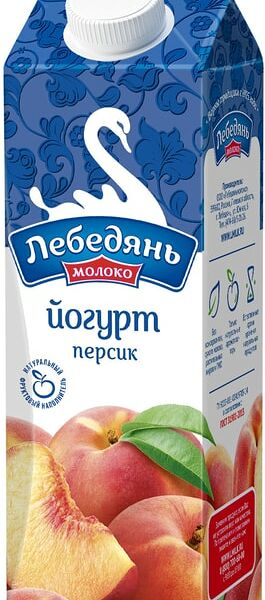 Йогурт Лебедяньмолоко Персик 2.5% 450г