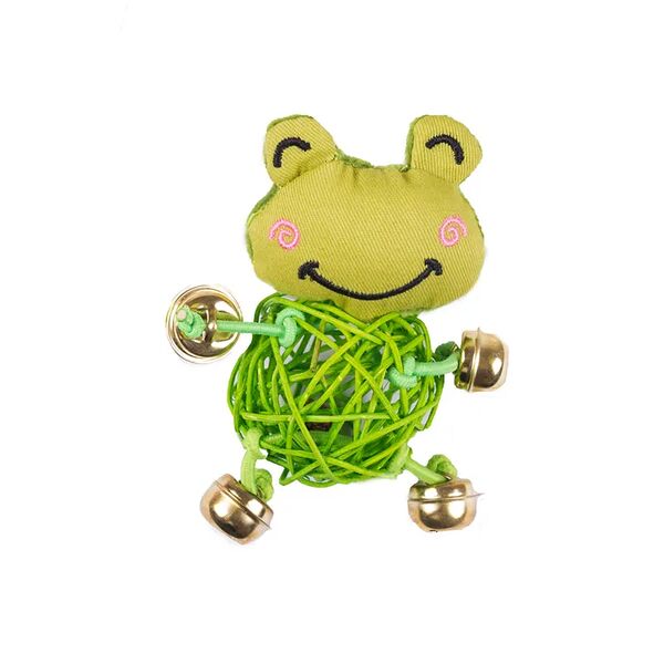 Игрушка для кошек, Frog, зеленый, 9х9х13 см 