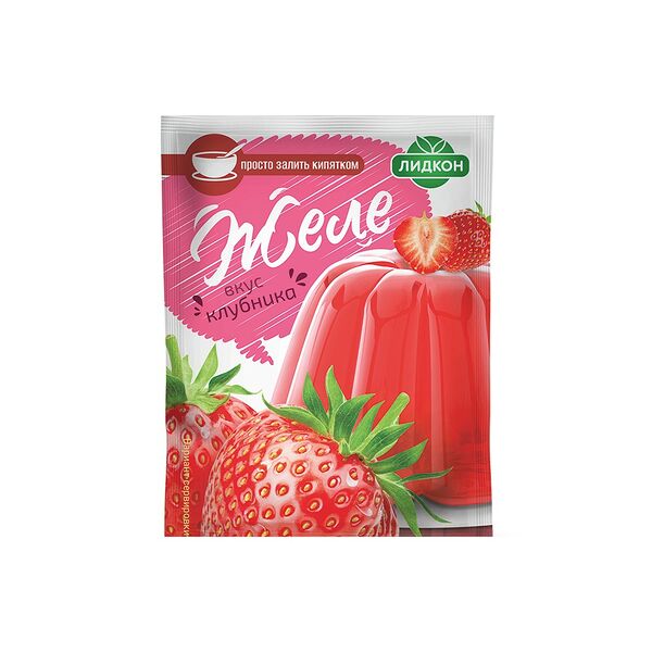 Желе Лидкон вкус Клубника 80г