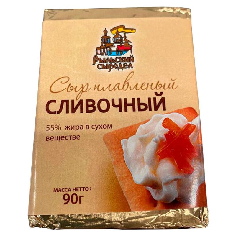 

Сыр плавленый Рыльский Сыродел Сливочный 55%, 90г