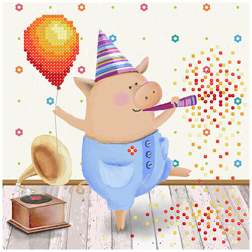 Б-0130 Набор для вышивания бисером Бисеринка 'Праздник' 17*17см