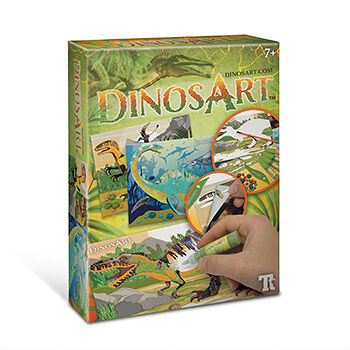 Игровой набор DinosArt Dino аппликаций фольгой 3 эскиза, Китай
