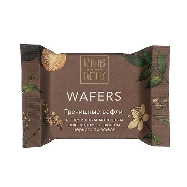 Гречишные вафли Nature’s own factory с гречишным молочным шоколадом со вкусом черного трюфеля Зао 