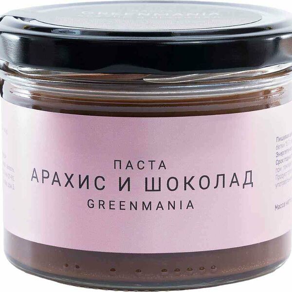 Паста GreenMania Арахис и шоколад