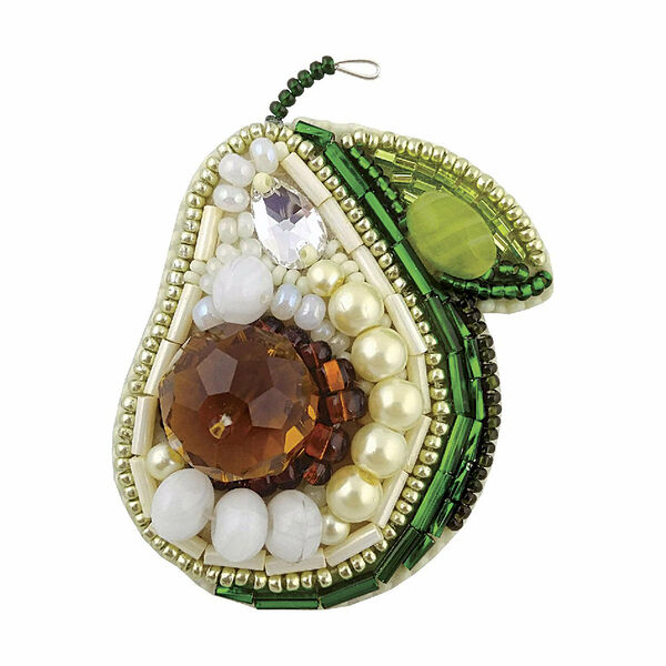 БП213 Набор для изготовления броши 'Авокадо' брошь 5,0*7,0см.