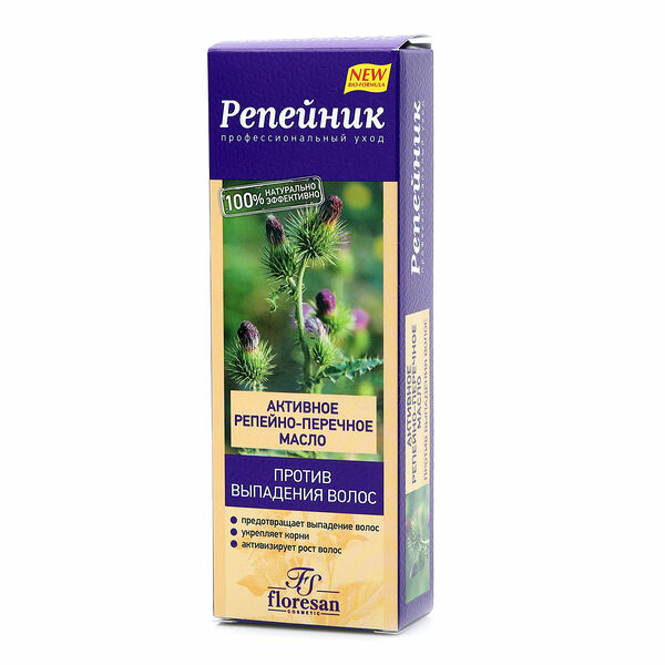 Масло для волос Floresan Репейник против выпадения волос репейно-перечное